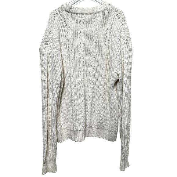 90s Vintage Jacobson's Ivory Knitted Grandpa Cardigan - Picture 3 of 8